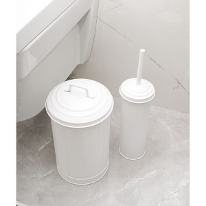 Çöp Kovası Tuvalet Fırçası Seti Beyaz - TepeHome (1)