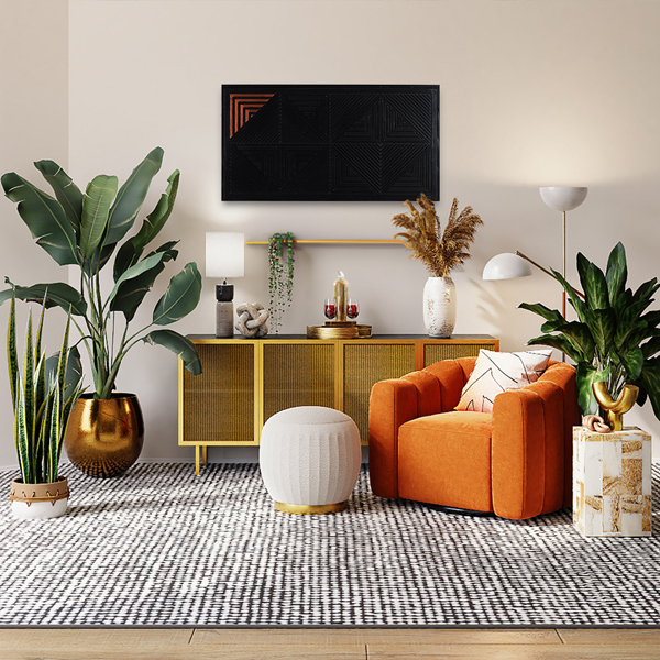 Copper Stripe Art Tablo - 2