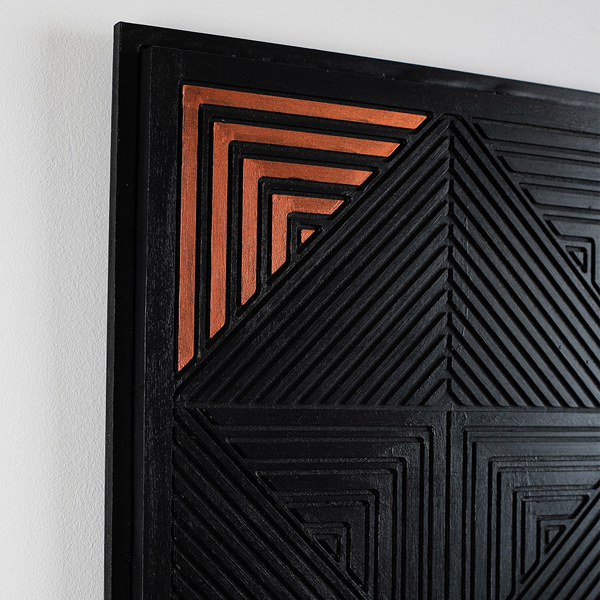 Copper Stripe Art Tablo - 4