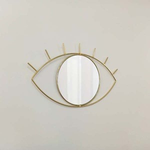 Cyclops Sarı Kaplama Dekoratif Ayna - TepeHome