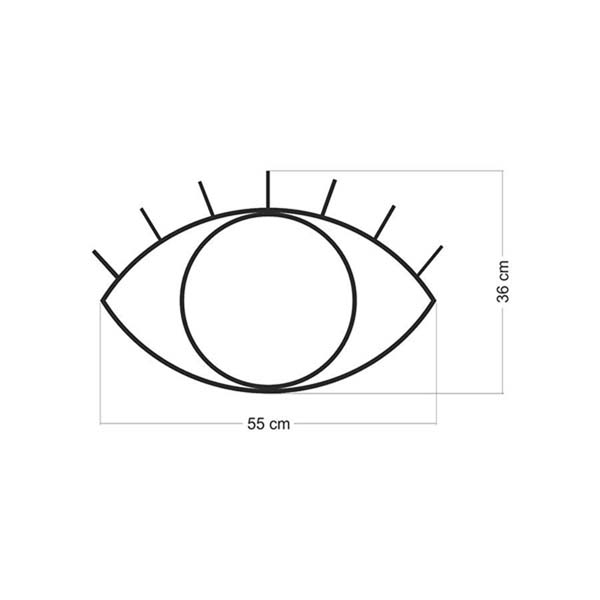 Cyclops Sarı Kaplama Dekoratif Ayna - 5