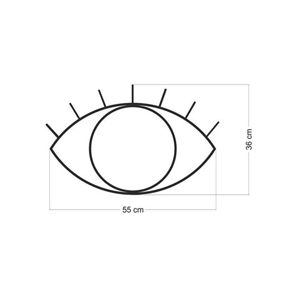 Cyclops Sarı Kaplama Dekoratif Ayna - 5