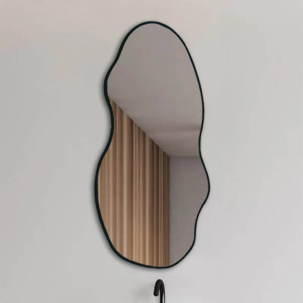 Dalgalı Koridor Ahşap Duvar Aynası 73x35 - 1