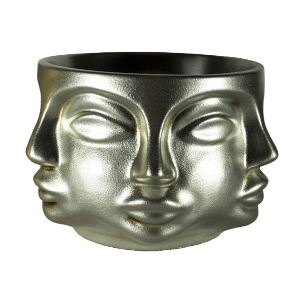 Dekoratif Çok Yüzlü Vazo Gümüş - 1
