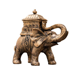 Dekoratif Obje Kutu Taşıyan Fil - TepeHome