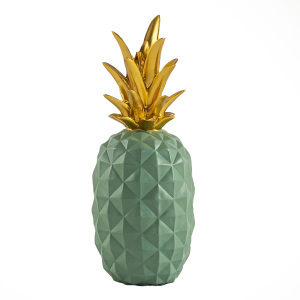 Dev Ananas Yeşil Gold Dekoratif Obje - TepeHome