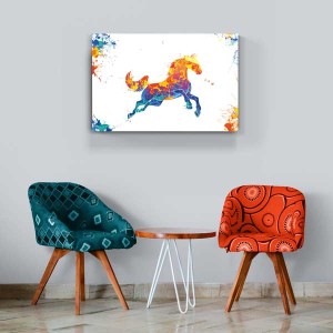 Digi-Art Colored Horse Cam Tablo - TepeHome (1)