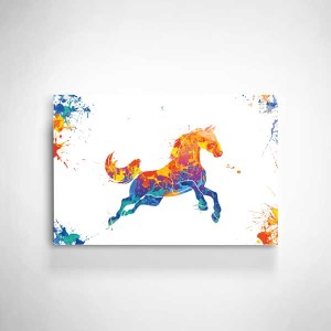 Digi-Art Colored Horse Cam Tablo - TepeHome