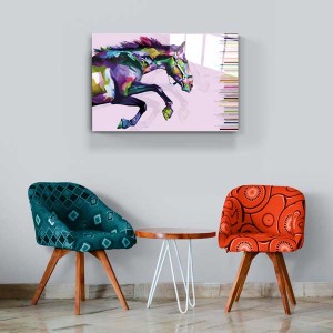 Digi-Art Colorful Horse Cam Tablo - 2
