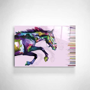 Digi-Art Colorful Horse Cam Tablo - TepeHome