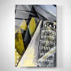 Digi-Art Pisa Kulesi Cam Tablo - 1