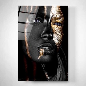 Digi-Glass Golden Black Women Cam Tablo - 1