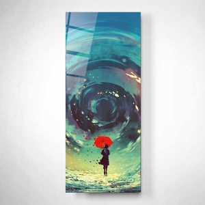Digi-Glass Red Umbrella Cam Tablo - TepeHome