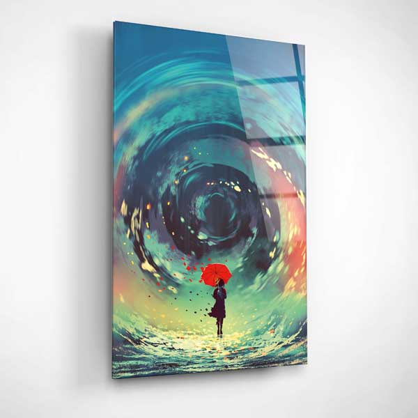 Digi-Glass Red Umbrella Cam Tablo - 3