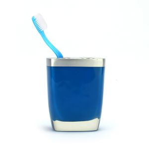 Diş Fırçalık Gri Mavi Poliresin8X4X11Cm - TepeHome (1)