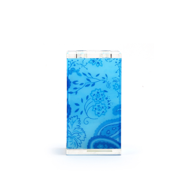 Diş Fırçalık Mavi Çiçekli 6X6X12Cm - 4