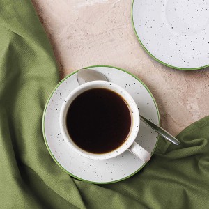 TepeHome - Dots Çay Tabağı 6 Parça - Yeşil