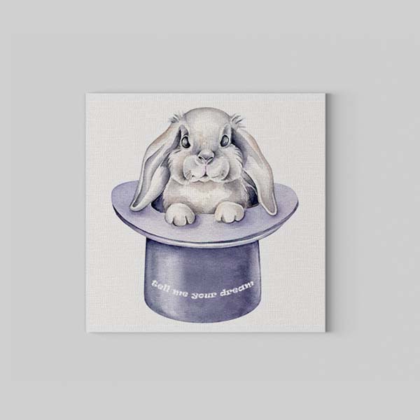 Dreamer Rabbit Kanvas Tablo - 1
