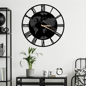 Dünya Metal Duvar Saati 60x60 - TepeHome