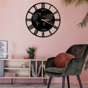 Dünya Metal Duvar Saati 60x60 - TepeHome (1)