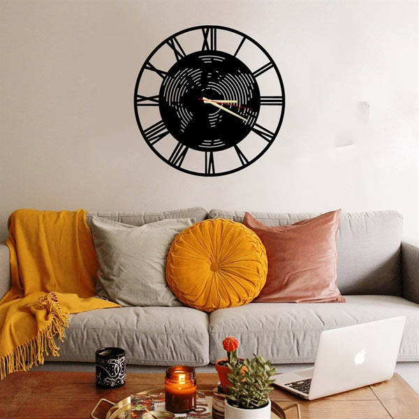 Dünya Metal Duvar Saati 60x60 - 3