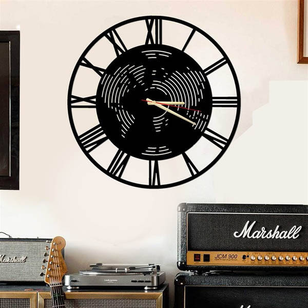 Dünya Metal Duvar Saati 60x60 - 4