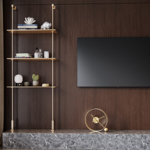 Endless Mat Gold Dekoratif Masa Saati - TepeHome (1)