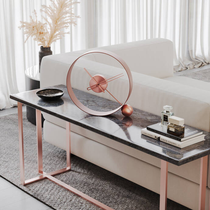 Endless Rose Gold Dekoratif Masa Saati - 3