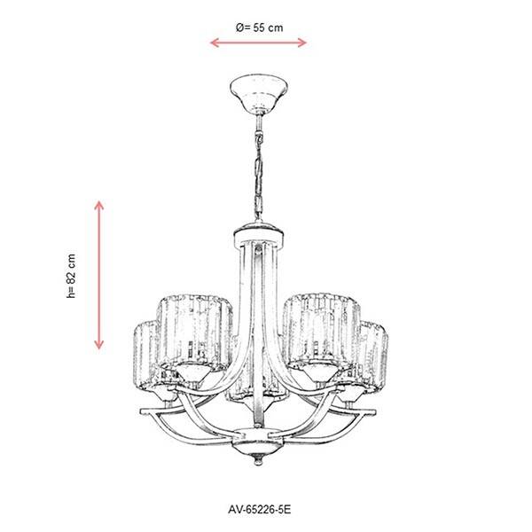 Av-65226-5E Eskitme Modern Avize - 2