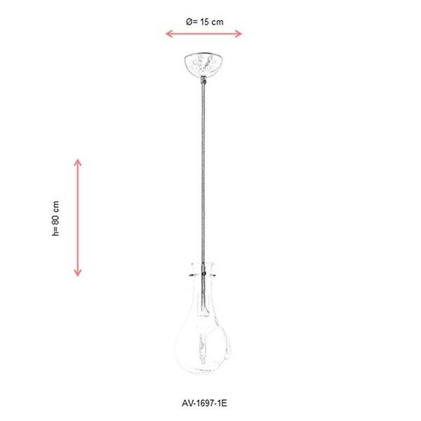 Av-1697-1E Eskitme Modern Avize - 2