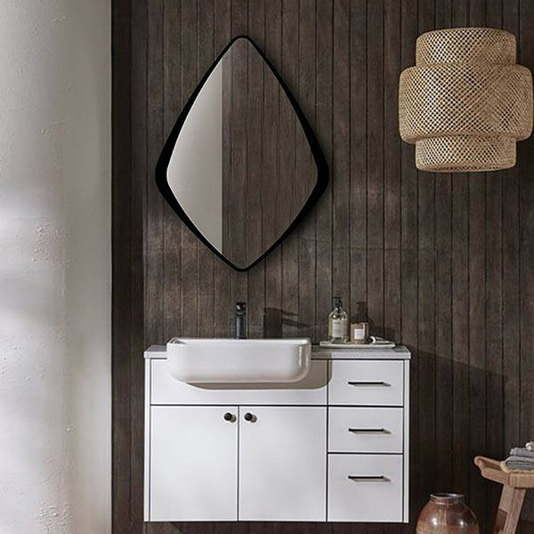 Estetik Ahşap Ayna Ev Dekorasyonu 56x76 - 4