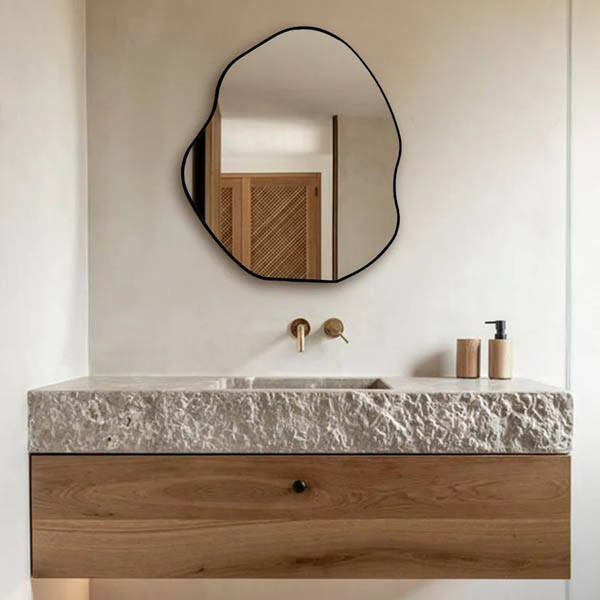 Estetik Ahşap Banyo Aynası - 1