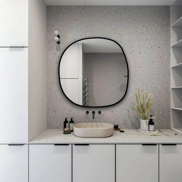 Estetik Ahşap Duvar Aynası 69x69 - 2