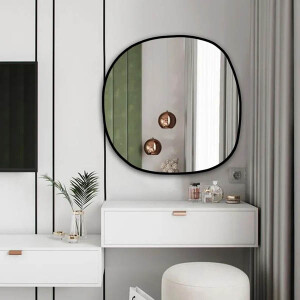 Estetik Ahşap Duvar Aynası 69x69 - TepeHome