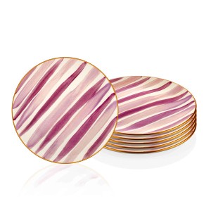 Fez Servis Tabağı 6lı Set - 26cm Mor - TepeHome (1)