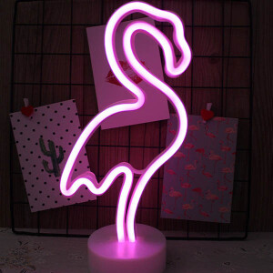 Flamingo Neon Lamba Mor 30X20 - TepeHome