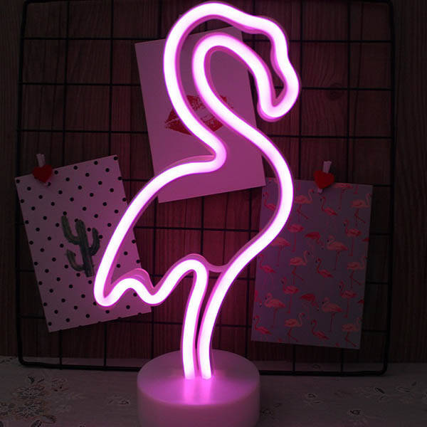 Flamingo Neon Lamba Mor 30X20 - 1