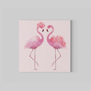 Flamingos Kanvas Tablo - Thumbnail
