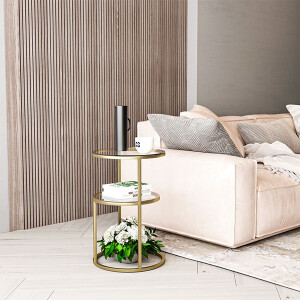 Forever Sehpa Orta Raflı Gold - TepeHome (1)