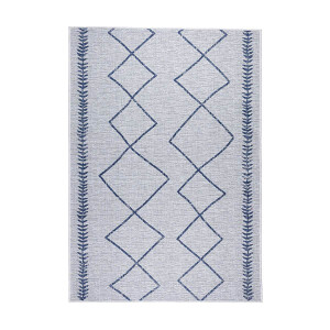 Fresco Ekru Lacivert Sisal Halı 22563A - TepeHome