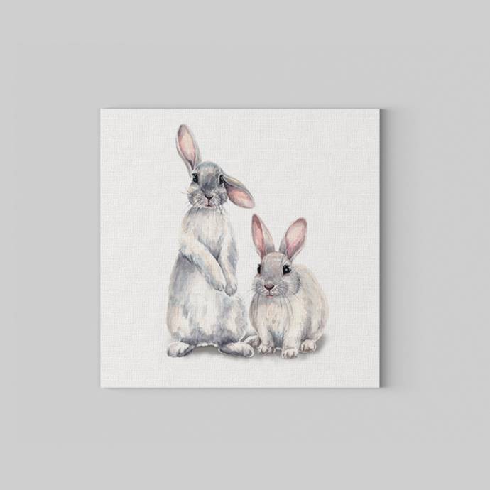 Friendly Rabbit Kanvas Tablo - 1