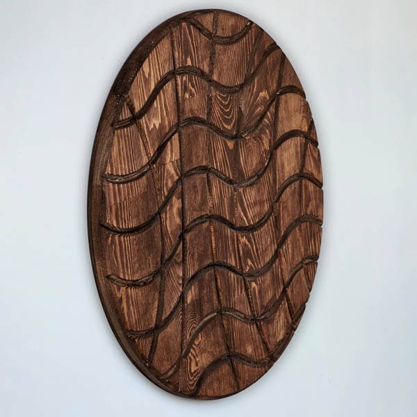 Geometric Elegance In Wood Ahşap Tablo - 3