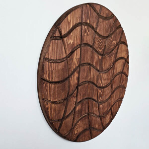 Geometric Elegance In Wood Ahşap Tablo - 4