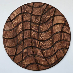 Geometric Elegance In Wood Ahşap Tablo - TepeHome (1)
