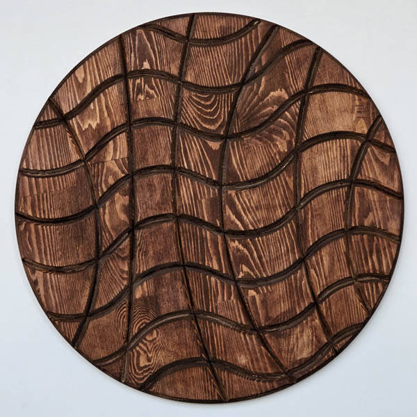 Geometric Elegance In Wood Ahşap Tablo - 1