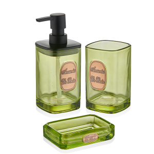 Globe Banyo Seti 3 Parça Yeşil 330 ml - TepeHome