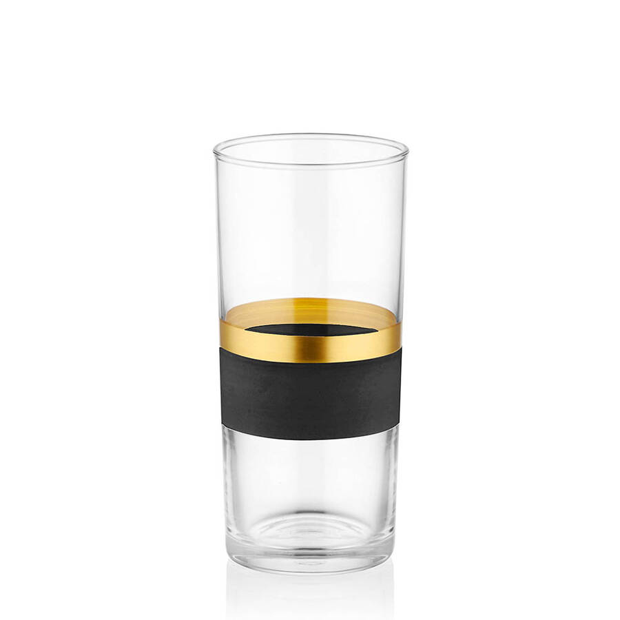 GLOW RAKI KADEHİ 6 LI SİYAH-GOLD - 3
