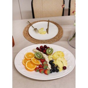 Grande Servis Tabağı Beyaz 40 cm - TepeHome (1)
