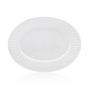Grande Servis Tabağı Beyaz 50x37 cm - TepeHome