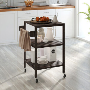 Holger Mutfak Arabası Espresso - TepeHome (1)
